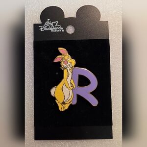 Disney Rabbit Pin with Purple and Yellow Accents